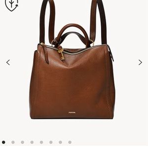 Fossil cross body purse and backpack.